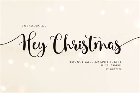 Hey Christmas - Cursive Font with Swash