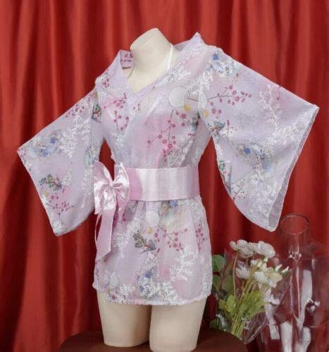 Women Girls Sexy Japanese Embroidered Kimono Bikini Robe Nightwear Dress Cosplay Ebay