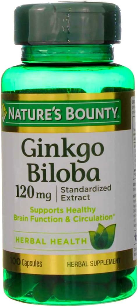 Amazon Nature S Bounty Ginkgo Biloba 120 Mg 100 Ea Pack Of 4