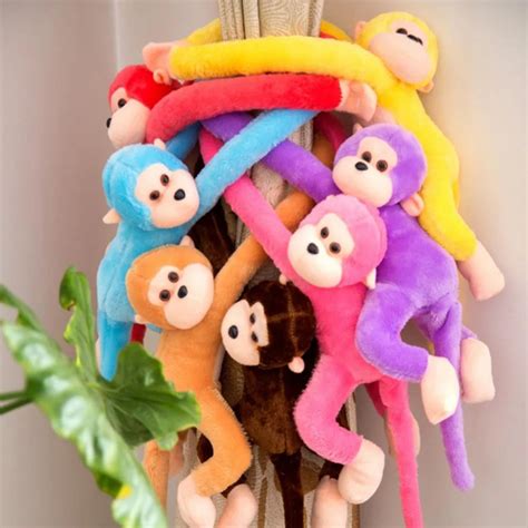 Animal Stuffed Toy 60cm Hanging Long Arm Monkey Cute Colorful Baby Doll