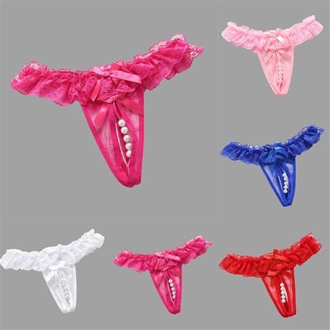 Femmes Sexy Dentelle Perle Slip Lingerie Culotte G String Sous V Tements Eur Picclick Fr