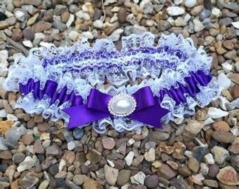 Items Similar To Purple Wedding Garter Peacock Wedding Garter Purple