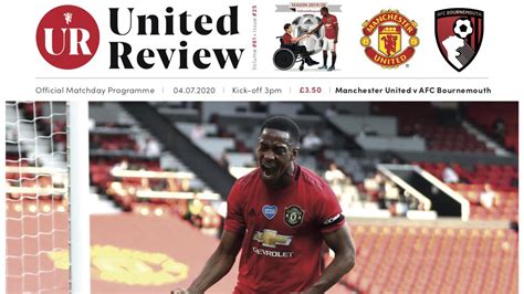 Order Man Utd Match Programme For 201920 Premier League Home Game