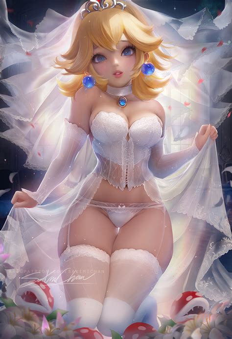 Princess Peach Nude Bride Sakimichan Super Mario Bros R Rule34