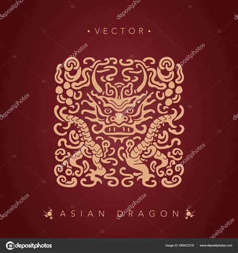 Asian Dragon Chinese Dragon Totem Pattern Stock Vector By Kitoul 680422216