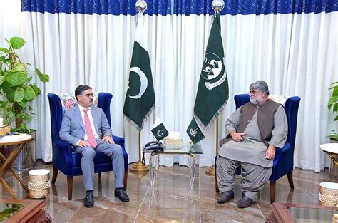 Caretaker Chief Minister Balochistan Ali Mardan Domki Calls On