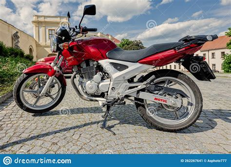 Slavkov U Brna, Czech Republic - May 23, 2022: Red Honda CBF 250 Motorcycle Editorial Photo ...