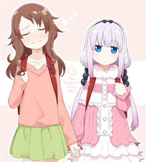 Kanna Kamui And Saikawa Riko Kobayashi San Chi No Maidragon Drawn By