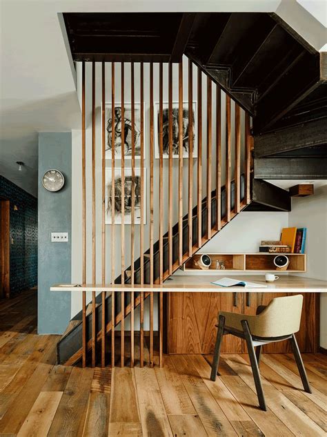 Wood Slat Partitions Are The Royalty Of Room Dividers Staircase