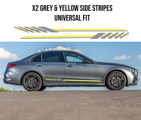 Mercedes Benz Side Stripes Amg Stripes For Side Skirt Racing Decoration Decals Adhesive Vinyl