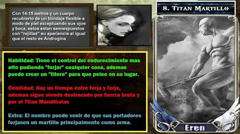 Los 9 Poderes Titanes Shingeki No Kyojin Attack On Titan Amino