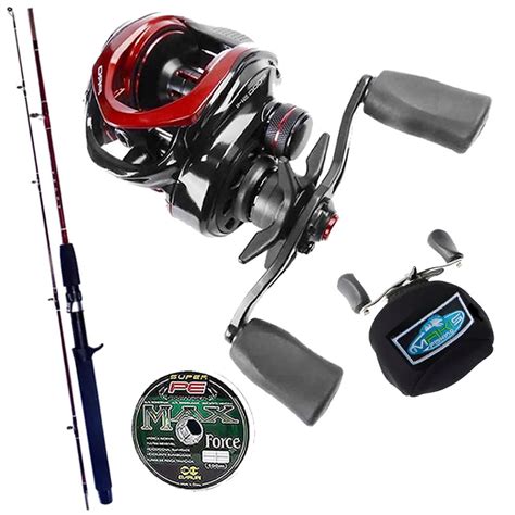 Kit Pesca Carretilha Marine Titan Pro 12000 Vara Peggy 1 80mts