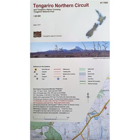 Tongariro Northern Circuit Map - Geographica