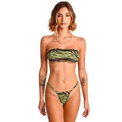 Midnight Predator Bandeau Bikini By Oh Lola Swimwear