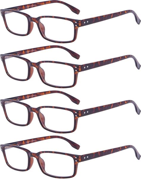 Eyekepper Reading Glasses Women 4 Pack Comfort Readers Men（tortoise） Health