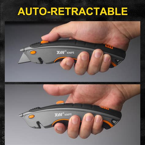 Xw Cuchillo Utilitario De Seguridad De Doble Sistema Con Auto Retr Ctil