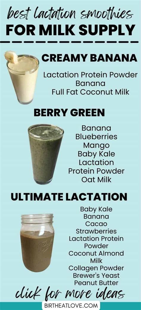 Lactation Smoothie Recipes For Breastfeeding Moms Birth Eat Love