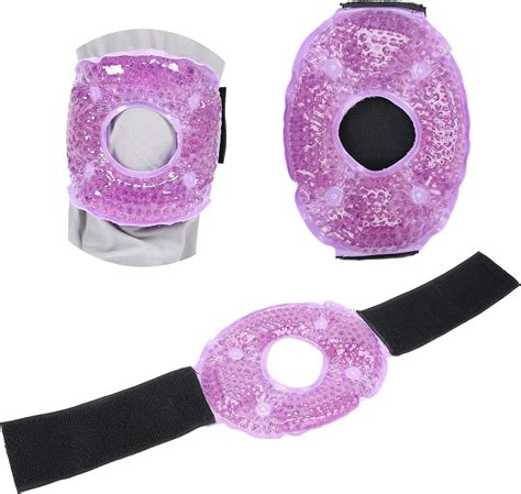 Knee Ice Packs For Pain Relief Hot Cold Therapy Wrap With Plush Backing Reusable Gel Beads