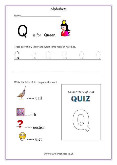 Letter Q Worksheets Pdf Marihukubun