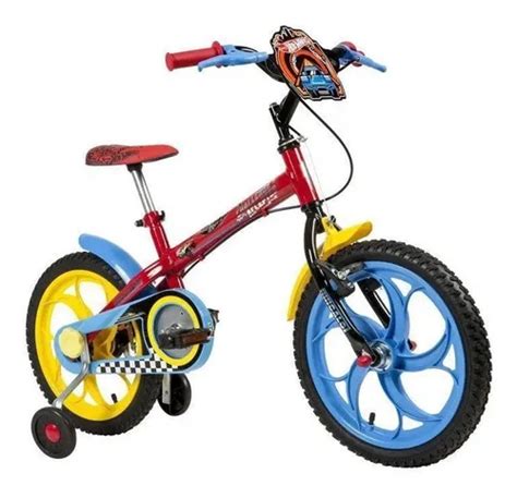 Bicicleta Caloi Hot Wheels Infantil Aro Vermelha