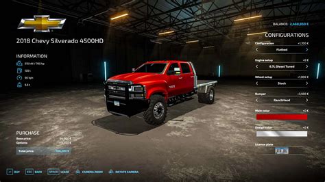 Chevrolet Silverado 4500 V1 2 Fs22 Mod Farming Simulator 22 Mod