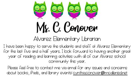 Library Services Alvarez Elementary School