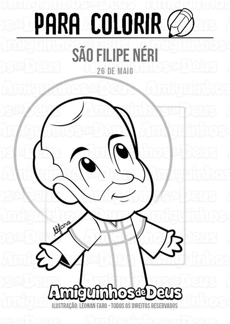 S O Filipe N Ri Para Colorir Amiguinhos De Deus S O Filipe Neri