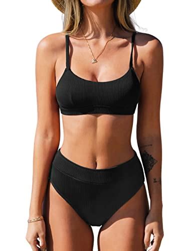 CUPSHE Ensemble bikini deux pièces pour femme Taille haute