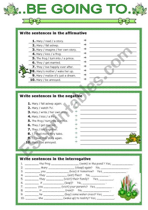 Be Going To Exercises Worksheet Just Dream Exercícios Atividades