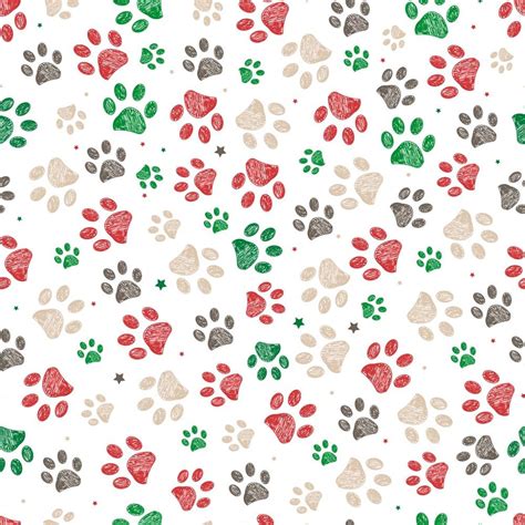 Christmas Paw Print Fabric – ineedfabric.com