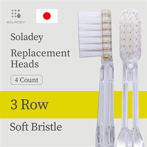 Soladey Ionic Toothbrush Replacement Heads 4 Pack Immune Boost Naturals