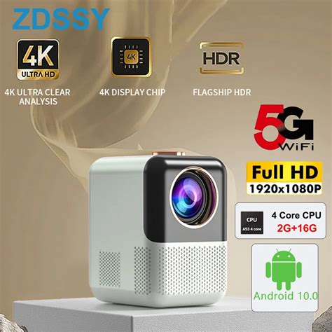 ZDSSY P700 Mini Projector 4K Supported 1080P LED Android 10 0 WiFi