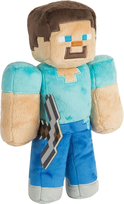 Jinx Minecraft Steve Plush Stuffed Toy Multi Colored 12 Tall Toys And Games