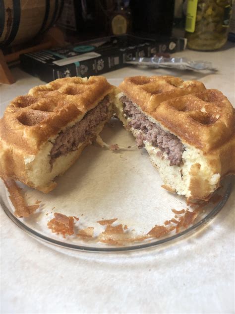 Cheeseburger Waffle Stupidfood