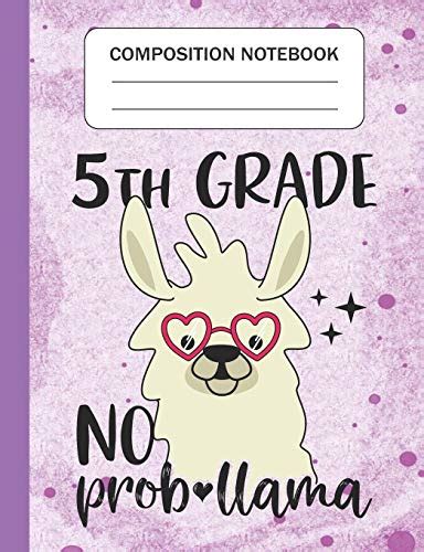 Th Grade No Prob Llama Composition Notebook Wide Ruled Lined