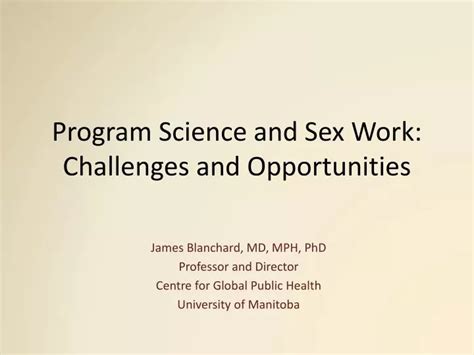 Ppt Program Science And Sex Work Challenges And Opportunities