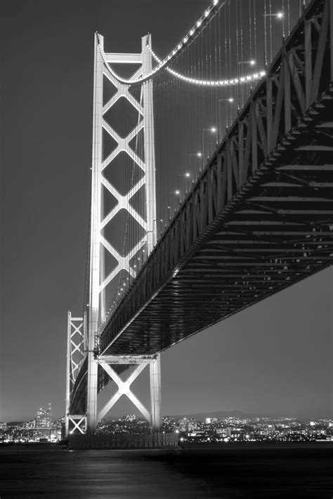 AKASHI KAIKYO SUPER BRIDGE at NIGHT Photograph by Daniel Hagerman