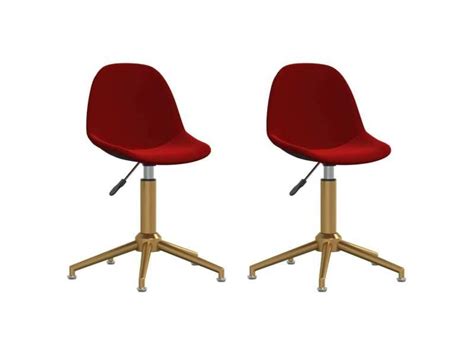 Chaises Pivotantes Salle Manger Pcs Rouge Bordeaux Velours Conforama