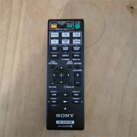 ORIGINALE SONY RM ADU079 Telecomando SISTEMA AV Nero Testato EUR 17