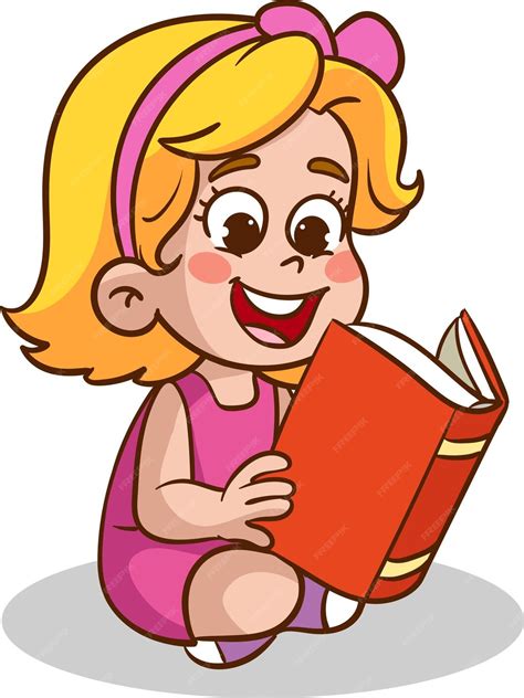 Дети читают книгу дети учатся с книгой векторная иллюстрация | Премиум ...