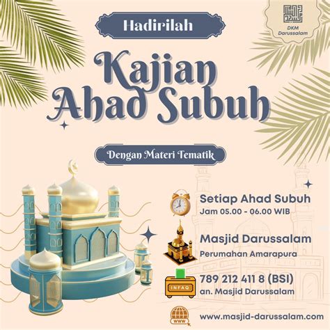 Kajian Ba Da Subuh Masjid Darussalam Amarapura