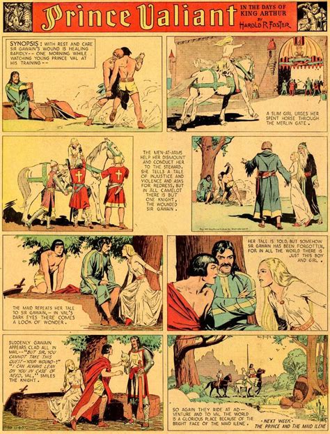 An Old Comic Strip Shows Prince Vallant And His Wife