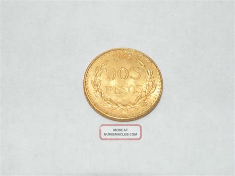 1945 Mexico Dos Pesos Gold Coin