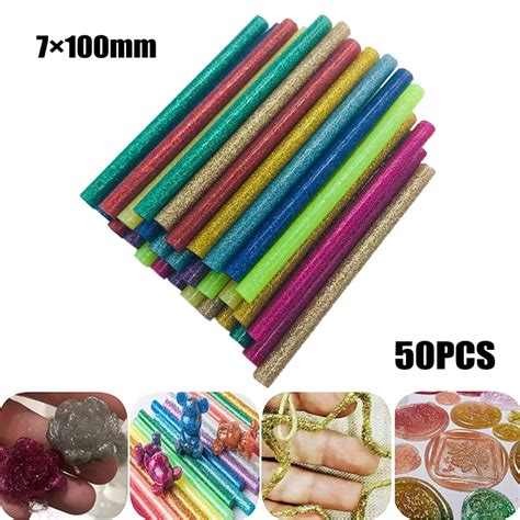 Pcs Hot Glue Sticks Glitter Glue Sticks Colored Hot Melt Glue Repair