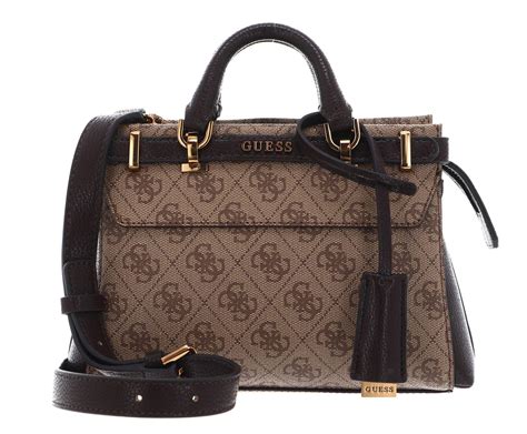 Guess Sestri Logo Mini Satchel In Brown Lyst