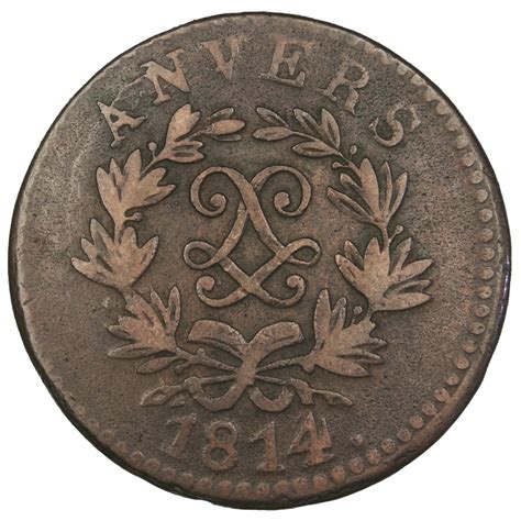 30234 Première Restauration Siège d Anvers 5 Centimes Louis XVIII