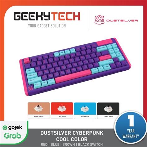 Jual PRODUCT NEWSALE DUSTSILVER CYBERPUNK Cool Purple RGB Backlit Hot Swappable Keyboard