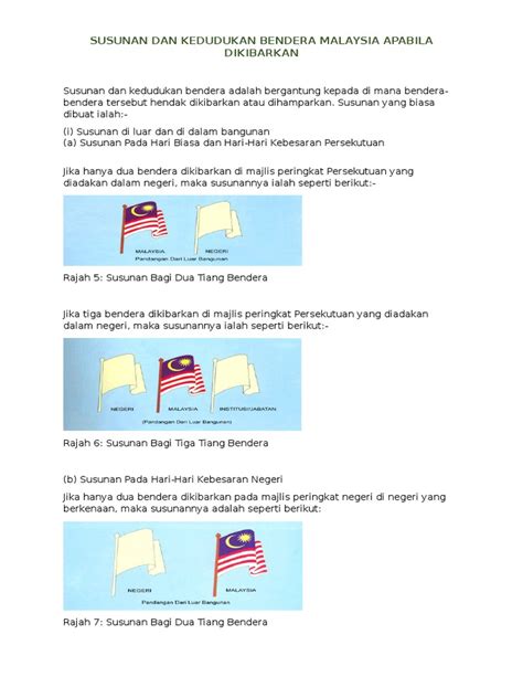 Susunan Bendera Negeri Di Malaysia 2020