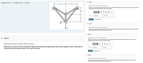 Solved Suppose That P1 2 5kN And P2 5 5kN Part B Expreas Chegg
