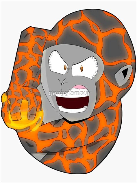 Lava Gorilla Tag With A Projectile Sticker For Sale By Gangglamour